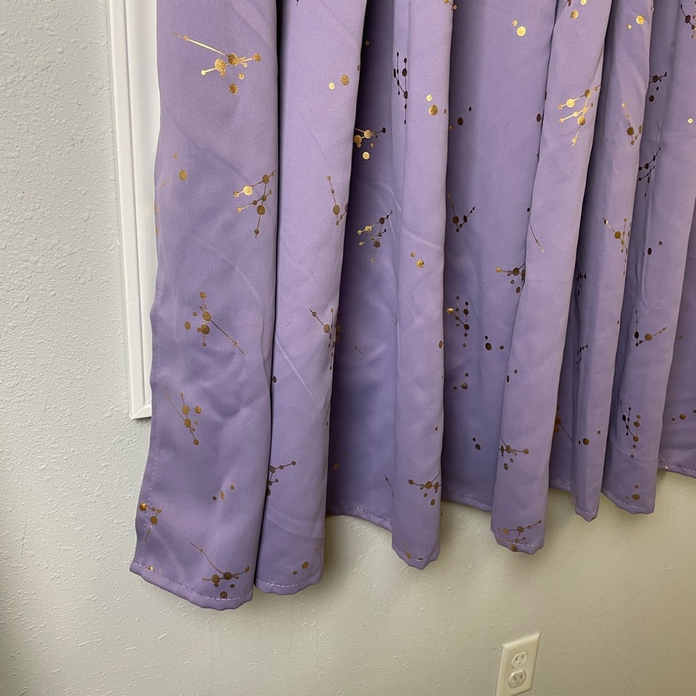 Deconovo Blackout curtains 2 panels purple gold - Picture 7 of 8